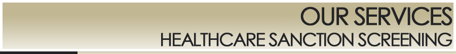 Healthcare Sanction Screening